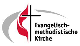 Kreuz und Flamme, das Logo der Evangelisch-methodistischen Kirche